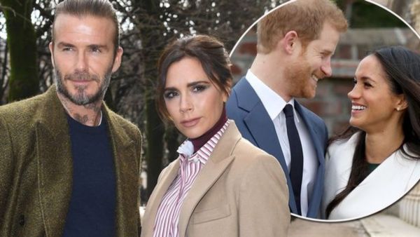 الأمير هاري وميغان ماركل وديفيد وفيكتوريا بيكهام