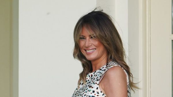 First Lady Melania Trump smiles as she leaves the "Presidential Recognition Ceremony" in the Rose Garden of the White House in Washington, DC on May 15, 2020. MANDEL NGAN / AFP