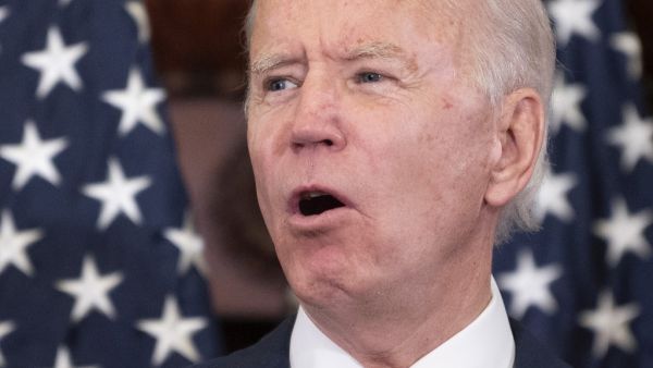 Former vice president and Democratic presidential candidate Joe Biden speaks about the unrest across the country from Philadelphia City Hall on June 2, 2020, in Philadelphia, Pennsylvania, contrasting his leadership style with that of US President Donald Trump, and calling George Floyd's death "a wake-up call for our nation." JIM WATSON / AFP