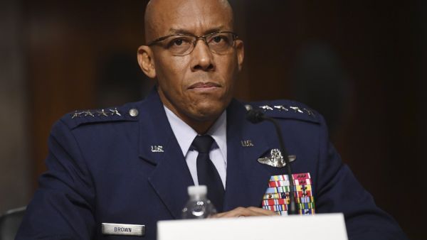 In this file photo taken on May 7, 2020 General Charles Q. Brown, Jr. testifies on his nomination to be Chief of Staff, United States Air Force before the Senate Armed Services Committee in Washington DC. Kevin DIETSCH / POOL / AFP