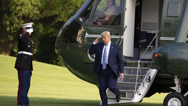 US President Donald Trump walks off marine one on the south lawn of the white house on June 14, 2020 in Washington, DC. Trump, who turned 74 today, is the oldest person to assume the presidency at 70 years and 220 days on Inauguration Day in 2017 Tasos Katopodis/Getty Images/AFP TASOS KATOPODIS / GETTY IMAGES NORTH AMERICA / Getty Images via AFP