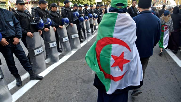Vast demonstrations broke out in Algeria in February last year after then-president Abdelaziz Bouteflika announced a bid for a fifth term after 20 years in power (AFP photo)