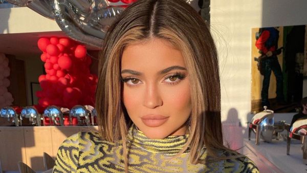 Kylie Jenner Stuns in Platinum Blonde Wig and Lacy Slip Dress for Latest Sultry Instagram Snaps