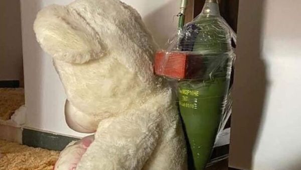  Bomb strapped to a teddy bear (Twitter)