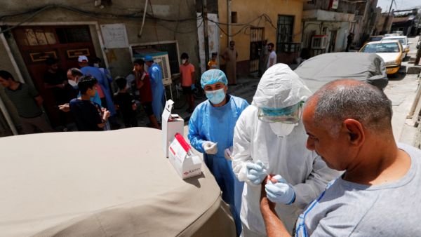 أكبر نسب الإصابات للعناوين الوظيفية كانت في فئة (الأطباء) المقيمين الدوريين