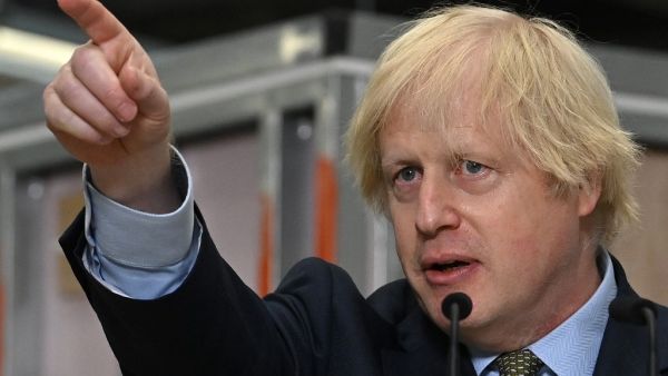 Britain's Prime Minister Boris Johnson delivers a speech during his visit to Dudley College of Technology in Dudley, central England on June 30, 2020. Johnson said Britain needed the type of massive economic response that US president Franklin D. Roosevelt mobilised to deal with the Great Depression. He has earmarked £1 billion ($1.2 billion) for school repairs and a further £4 billion for "shovel-ready" projects that cover everything for road maintenance to public transport.  Paul ELLIS / POOL / AFP