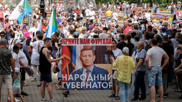 Huge anti-government demonstrations erupted in Russia's Far East on July 25 over the arrest of a popular governor who was replaced this week by a Kremlin appointee who never lived in the fraught region. Aleksandr Yanyshev / AFP