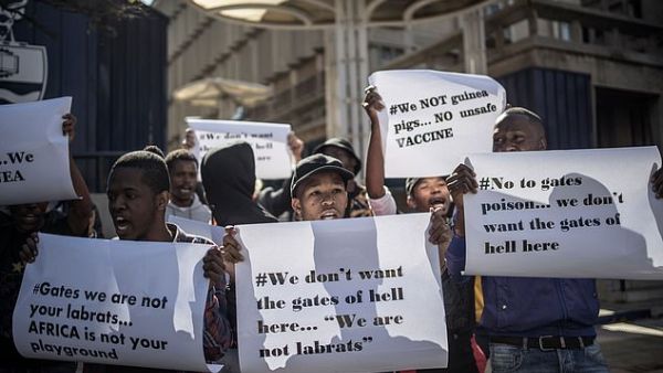Around 2,000 people in South Africa are expected to take part in the Johannesburg trial, which began last week. (AFP)