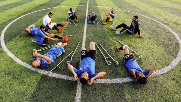 Palestinian football players (Twitter)