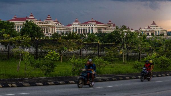 Myanmar’s parliment building in the captial Naypyidaw (Twitter)
