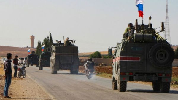 Russian military police carrying out patrols at the Syrian-Turkish borders - October 23, 2019 (AFP) 
