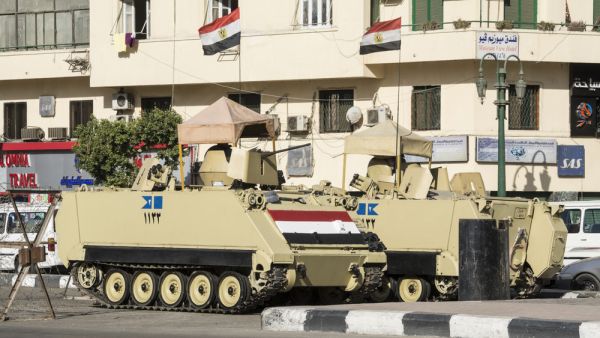 Armoured vehicles and soldiers in Tahrir Square, Cairo.(Shutterstock/ File Photo)