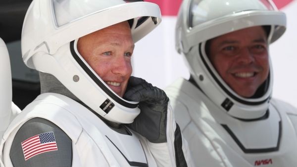 The first US astronauts to reach the International Space Station on an American spacecraft in nearly a decade might not come home this weekend as scheduled because of Hurricane Isaias, NASA said July 31, 2020. JOE RAEDLE / GETTY IMAGES NORTH AMERICA / AFP