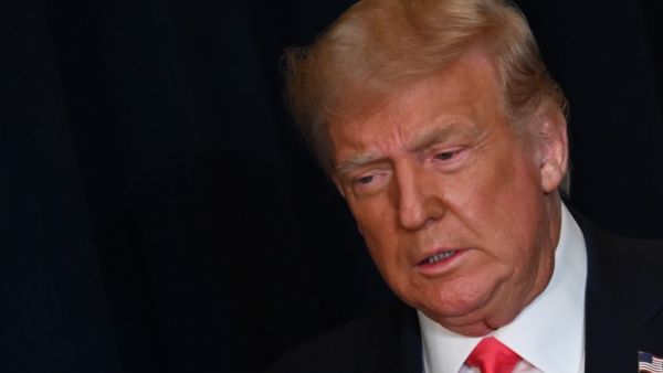 US President Donald Trump speaks during a news conference in Bedminster, New Jersey, on August 8, 2020. JIM WATSON / AFP
