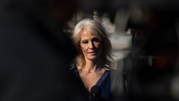 In this file photo taken on January 16, 2020 Kellyanne Conway, counselor to US President Donald Trump, speaks to the press at the White House in Washington, DC. Kellyanne Conway, a long-serving advisor to President Donald Trump known for sparring with reporters, announced on August 23, 2020 she will step down to focus on her family. NICHOLAS KAMM / AFP