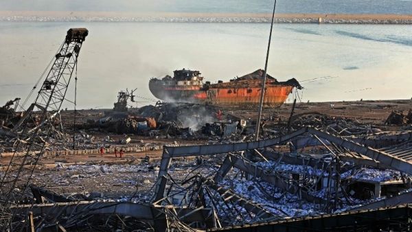 Blast in Beirut's port (AFP)