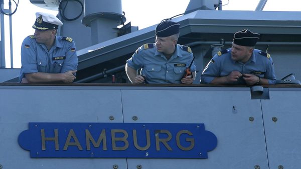 The 143-metre-long "HAMBURG" is a Saxony-class vessel designed as a multi-purpose vessel for escort and sea surveillance. 