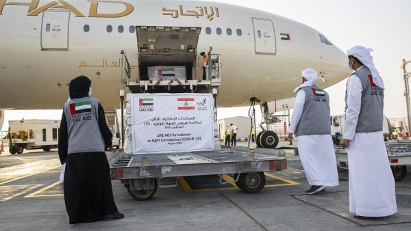 تم نقل المساعدات على متن طائرة الاتحاد للطيران من نوع بوينج دريملاينر787 في 6 أغسطس وذلك في أعقاب انفجار مرفأ بيروت في لبنان بداية هذا الأسبوع. الاتحاد للطيران تدعم المساعدات الانسانية لدولة الامارات إلى بيروت