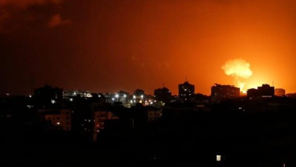 Israeli warplane, artillery attack sites in the besieged Gaza Strip (Twitter)