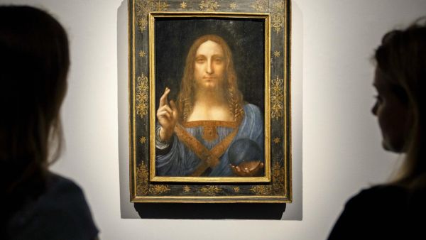 The painting has been at the centre of controversy over claims that it was actually painted by one of Da Vinci's assistants (AFP)