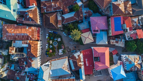 Aerial. Stone town, Zanzibar, Tanzania  (Shutterstock)