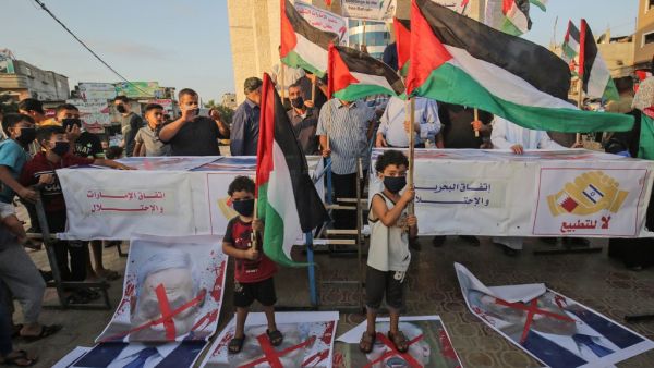 The decision by the UAE and Bahrain to normalise ties with Israel breaks with decades of consensus within the Arab world that a peace deal with the Palestinians is a prerequisite for establishing relations with the Jewish state. SAID KHATIB / AFP
