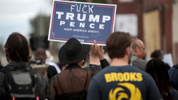 Demonstrators take to the streets to march against police brutality following President Donald Trump's visit on September 1, 2020 in Kenosha, Wisconsin. Kenosha is recovering from several days of unrest and demonstrations following the shooting of Jacob Blake. (AFP/File photo)