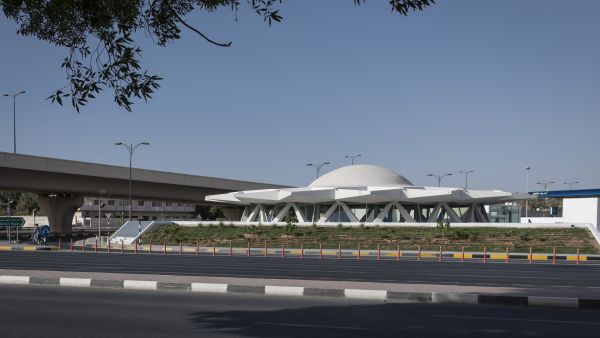 Flying Saucer Building -image courtesy of Sharjah Art Foundation Building Reopens to the Public on 26 September 2020 with  New, Site-Responsive Installation by Lindsay Seers and Keith Sargent