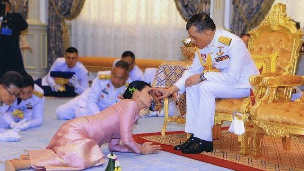 Thailand's King Maha Vajiralongkorn and Queen Suthida during their wedding ceremony in Bangkok in May last year. (AFP/File)