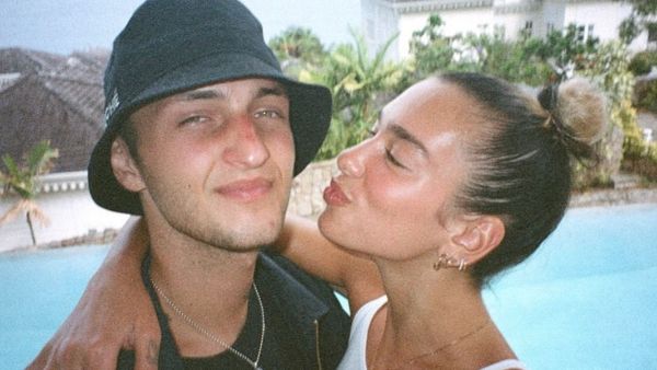 Dua Lipa looked completely smitten with her model beau in images shared to Instagram