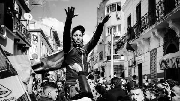 Algeria // Fethi Sahraoui's beautiful square format black & white photos of the streets of Algiers complements his wonderful multimedia piece exploring the role of the youth in Algeria's year long protest movement (Twitter)