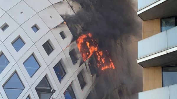 Fire in Beirut Souks  (Twitter)