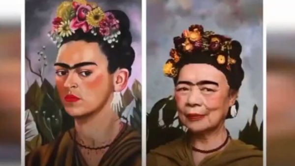 In a before-and-after style, the seniors are seen in viral footage doing their normal day-to-day activities before suddenly turning into renowned painting figures with a makeover (Twitter)