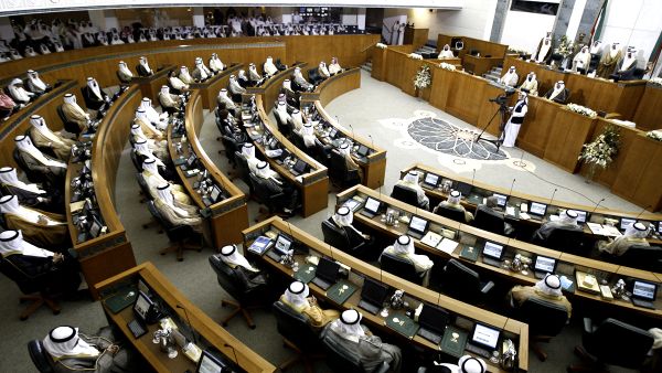 Kuwaiti members of parliament attend the parliamentary session in Kuwait City, Kuwait, 8 July 2018 [YASSER AL-ZAYYAT/AFP/Getty Images]