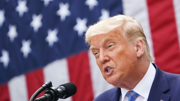 In this file photo US President Donald Trump speaks on COVID-19 testing in the Rose Garden of the White House in Washington, DC on September 28, 2020. MANDEL NGAN / AFP