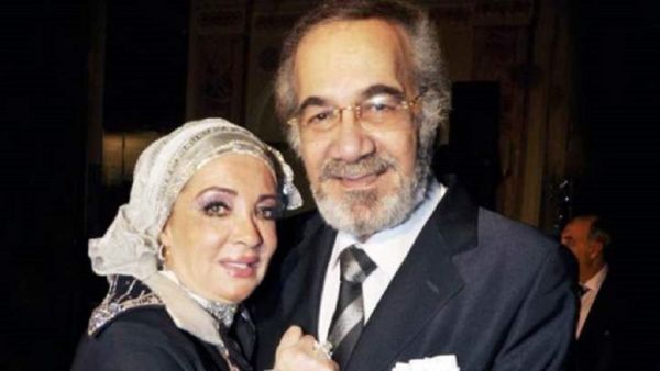 الفنان الراحل محمود ياسين وزوجته الفنانة شهيرة