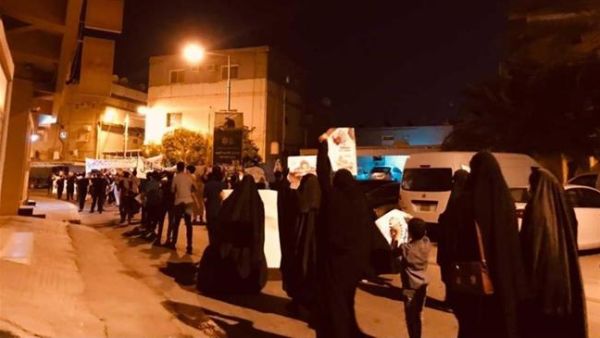 Bahrainis rally against the kingdom’s recent US-brokered normalization deal with Israel, in the northern village of Barbar, on October 2, 2020. (Photo via Twitter)
