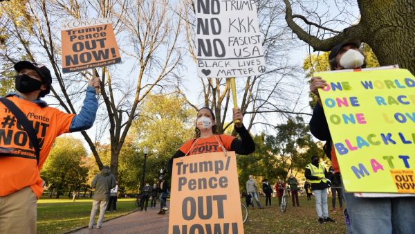 Democrats and Republicans were gearing up Wednesday for a possible legal showdown to decide the winner of the tight presidential race between Republican Donald Trump and Democratic challenger Joe Biden. Joseph Prezioso / AFP