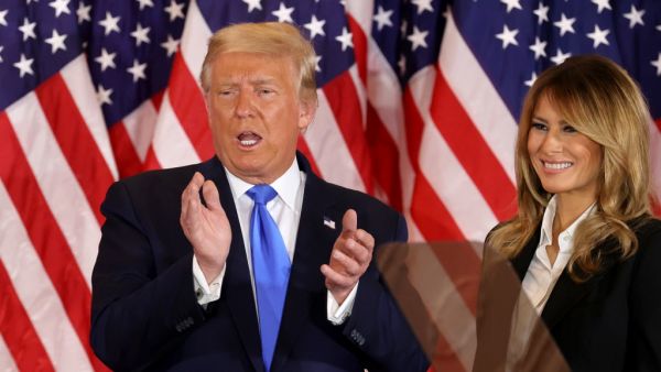 Trump spoke shortly after 2am with the presidential race against Democratic presidential nominee Joe Biden still too close to call. Chip Somodevilla/Getty Images/AFP