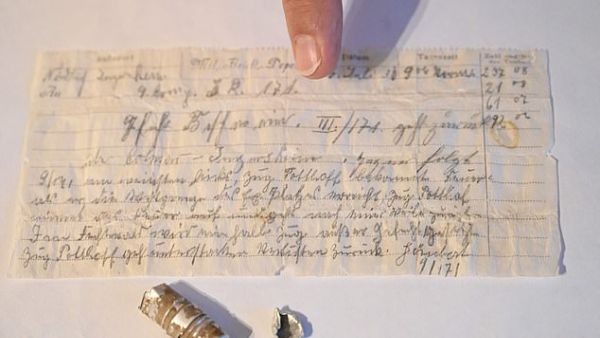 A message sent by military carrier pigeon has been discovered in a French field more than 100 years after it was lost after hikers stumbled across the note's metal container. (AFP)