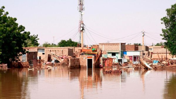 A general view shows flood water in Wad Ramli village on the eastern banks of the Nile river. AFP A general view shows flood water in Wad Ramli village on the eastern banks of the Nile river. AFP
