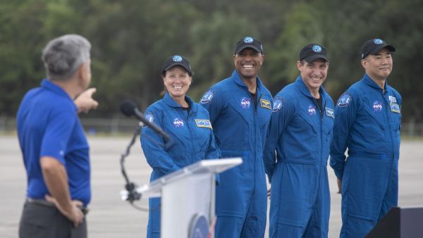 The Crew-1 astronauts arrived at Kennedy Space Center yesterday to start final preparations for liftoff! (Twitter)