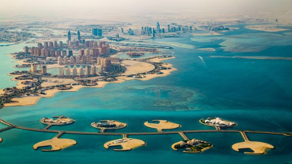 Aerial view of city Doha, capital of Qatar (Shutterstock)
