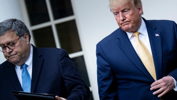 US President Donald Trump on December 14, 2020 said Attorney General Bill Barr, who contradicted his claims that the November 3 election was marred by fraud, would leave office after doing an "outstanding job." Brendan Smialowski / AFP