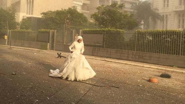 The end of a wedding day. This photo was taken by @adafat13 a minute after she miraculously survived the explosion. (Instagram)