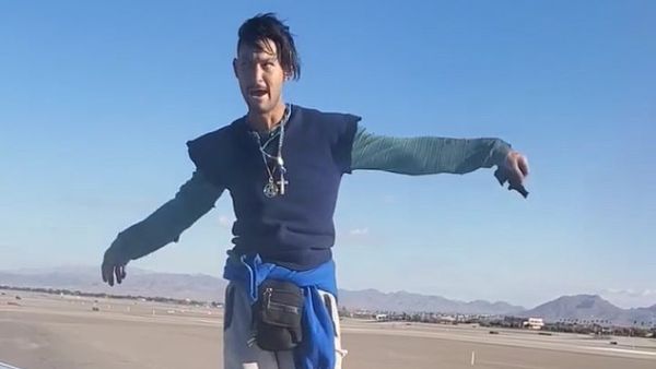 The man was reportedly either suffering from mental illness or some kind of impairment (Twitter)