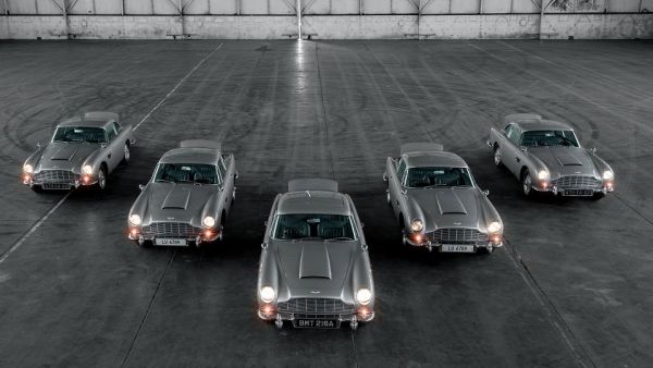 Aston Martin DB5 Goldfinger Continuation. Aston Martin Db5 Goldfinger Continuation Cars Gather for Historic Photo Shoot