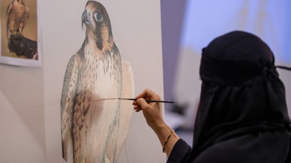 Saudi Falcons and Hunting Exhibition in Riyadh Season 11 Oct 2019 Saudi arabia. (Shutterstock/ File Photo)