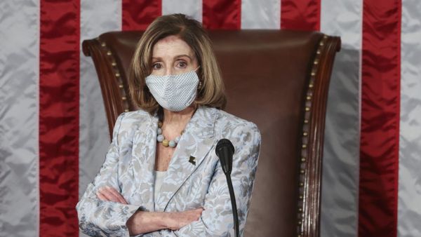 Speaker of the House Nancy Pelosi (D-CA) waits during votes in the first session of the 117th Congress in the House Chamber at the US Capitol on January 3, 2021 in Washington, DC Tasos Katopodis / POOL / AFP