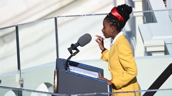 Poet Amanda Gorman recites one of her poems during the 59th Presidential Inauguration at the U.S. Capitol on January 20, 2021 in Washington, DC. During today's inauguration ceremony Joe Biden becomes the 46th president of the United States. Saul Loeb - Pool/Getty Images/AFP